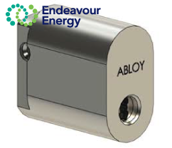 Abloy Protec Utility Oval Cylinder + 2 Keys - Endeavour Energy Only – (504N)